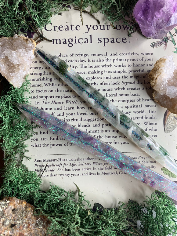 Healing crystal journal pens