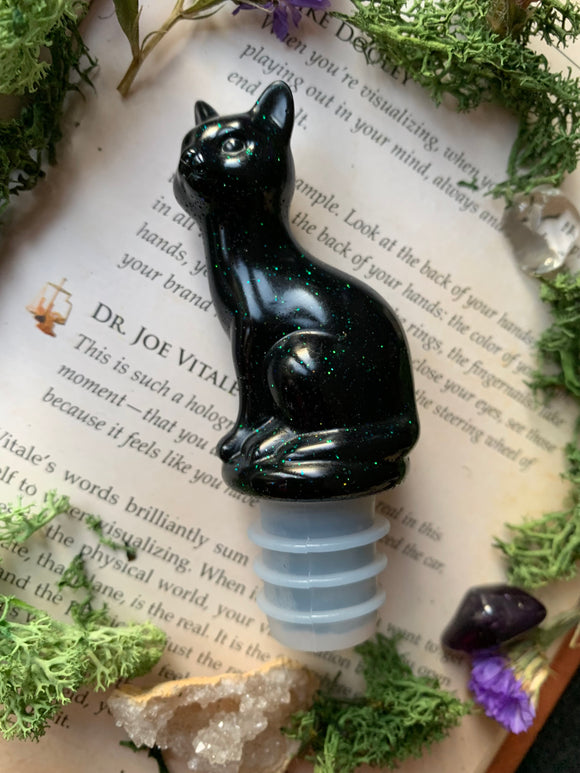Lucky Black Cat wine stopper
